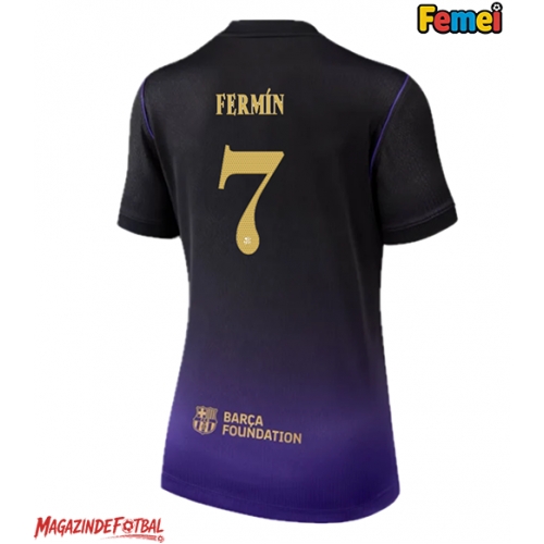 Barcelona Fermin Lopez #7 Tricou Fotbal Replică 2026-27 Femei Deplasare Barcelona Fermin Lopez #7 Tricou Fotbal Replică 2026-27 Femei Deplasare